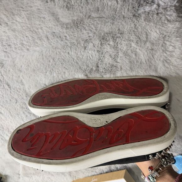 Christian Louboutin Spike Accents Suede Sneakers SEAVASTE 2 Men EU 44.5/11 W Box